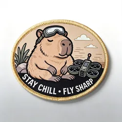 Parche táctico moral Capybara Stay Chill – Insignia gancho bucle para mochila