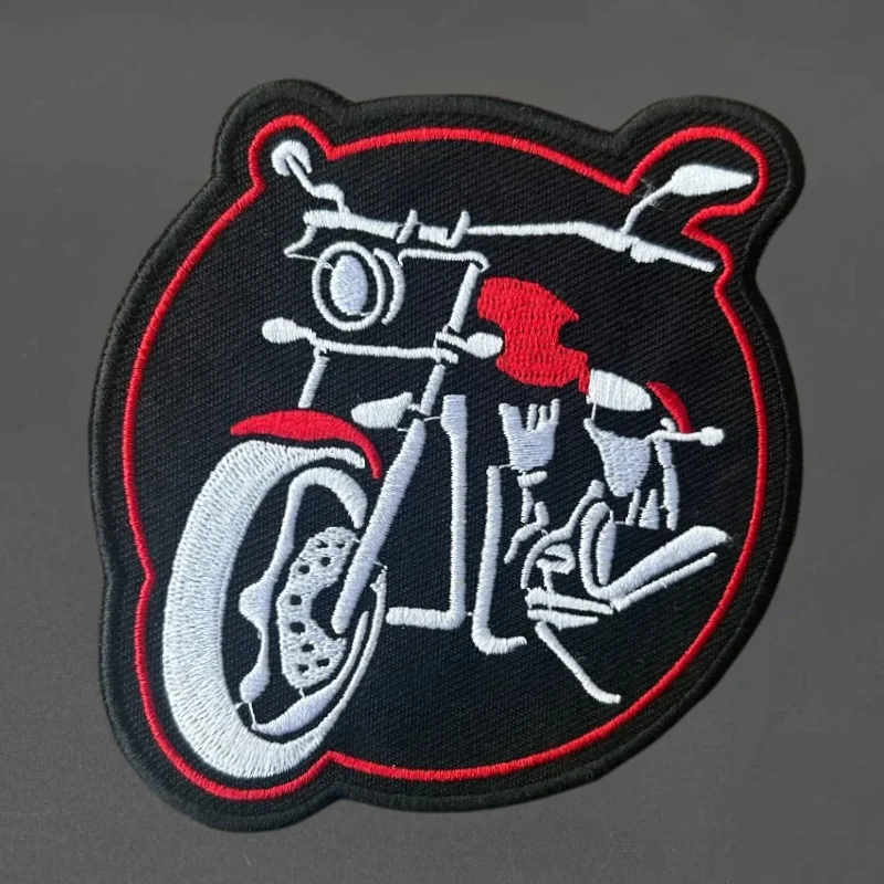 Parche bordado motociclista táctico gancho y bucle para mochila - imagen 4