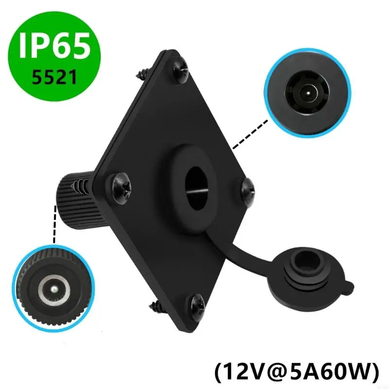 Alimentador 12 V empotrable con tapa – Toma corriente 5 A 60 W para rack - imagen 2