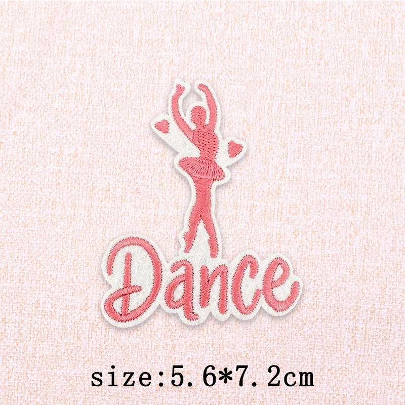 Parche bordado termoadhesivo bailarina yoga – Aplique decorativo ropa