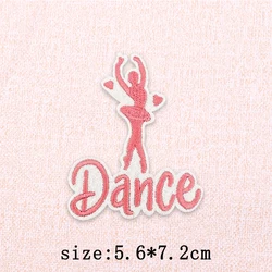 Parche bordado termoadhesivo bailarina yoga – Aplique decorativo ropa