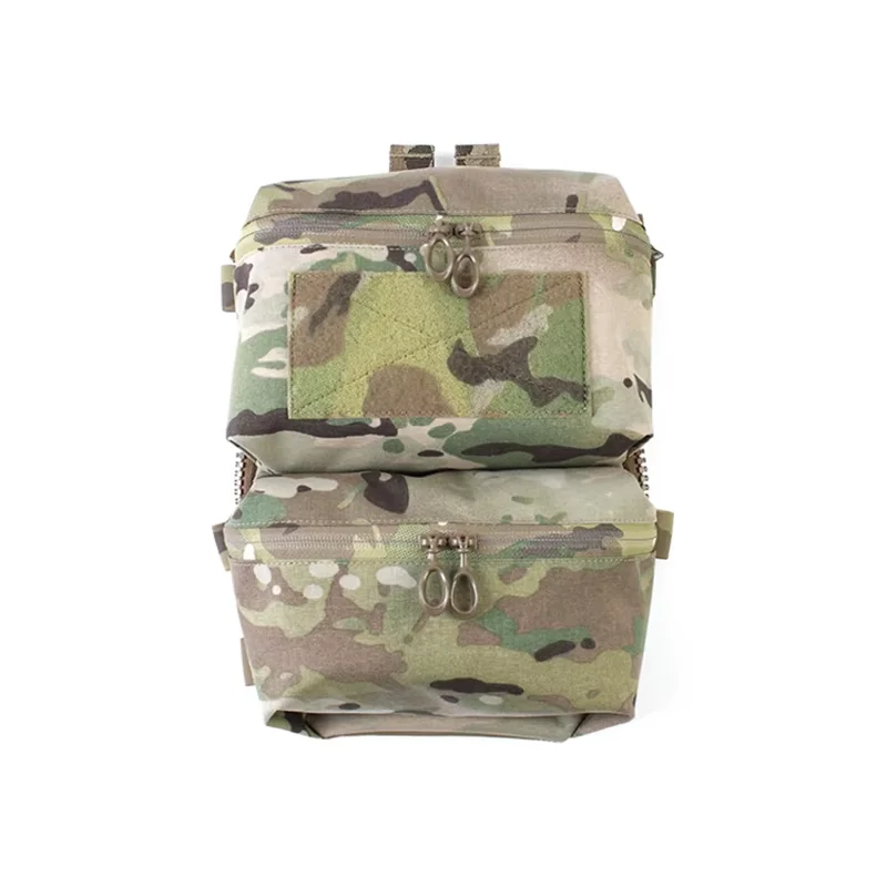 Bolsa táctica de accesorios para chaleco con doble cierre, caza