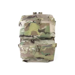 Bolsa táctica de accesorios para chaleco con doble cierre, caza