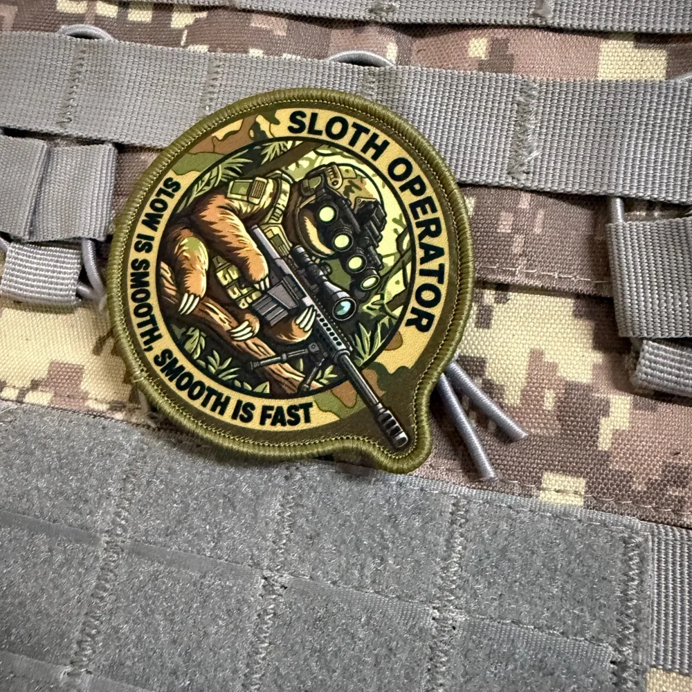 Sloth Morale parche táctico velcro francotirador animal Slow is Smooth - imagen 3