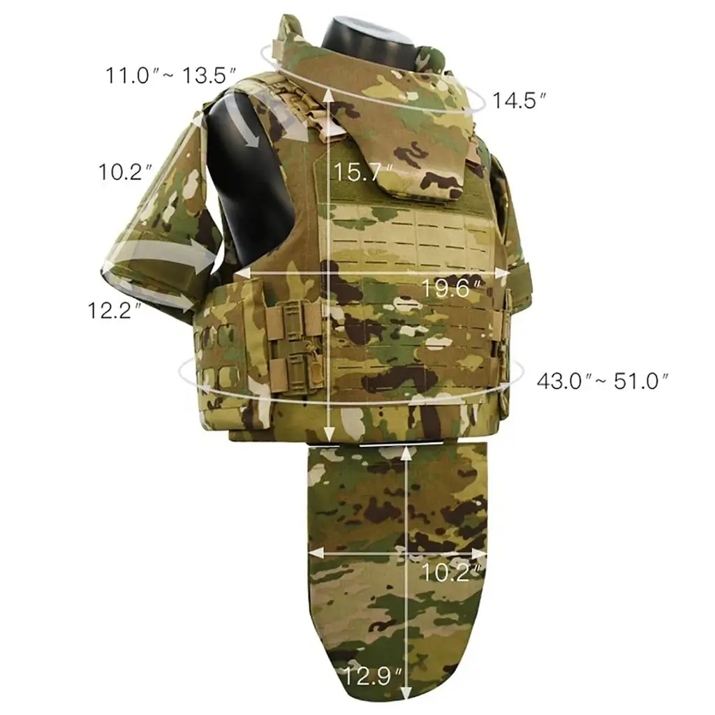 Chaleco táctico Airsoft NIJ IIIA a prueba de balas transpirable