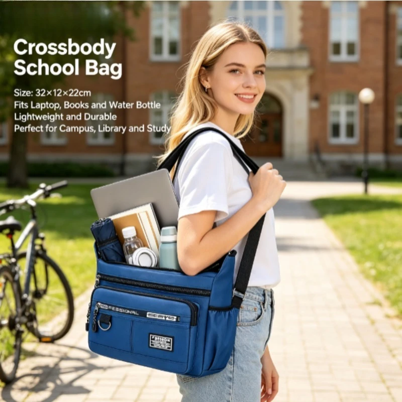 Bolso de hombro táctico para hombre resistente al agua con bolsillos - imagen 3