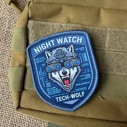 Parche táctico Night Watch Tech Wolf con visión nocturna