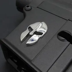 Pegatina Airsoft adhesiva espartana de metal para caza deportiva