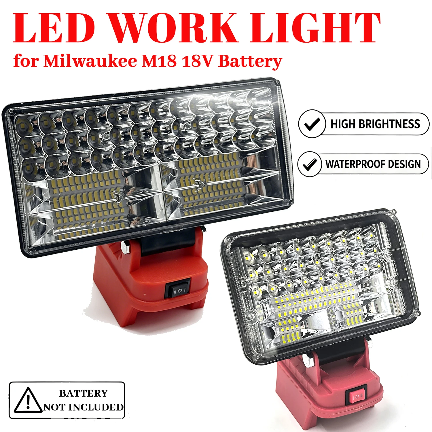 Luz de trabajo LED giratoria compatible con Milwaukee M18 - imagen 3