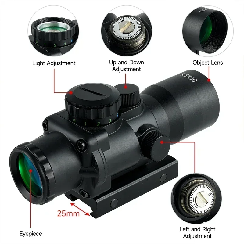 Mira red dot reflex compacta para riel Picatinny