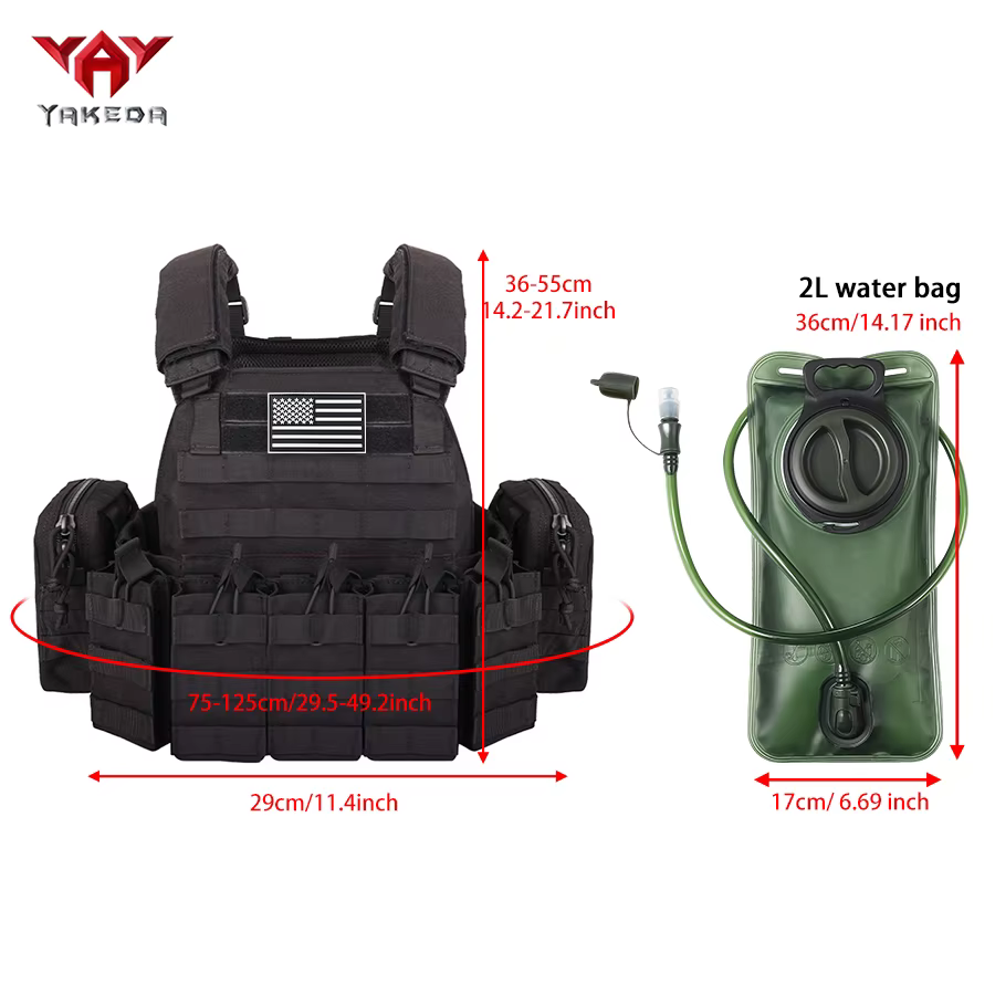 Chaleco táctico multifuncional YAKEDA con bolsa de hidratación - imagen 2