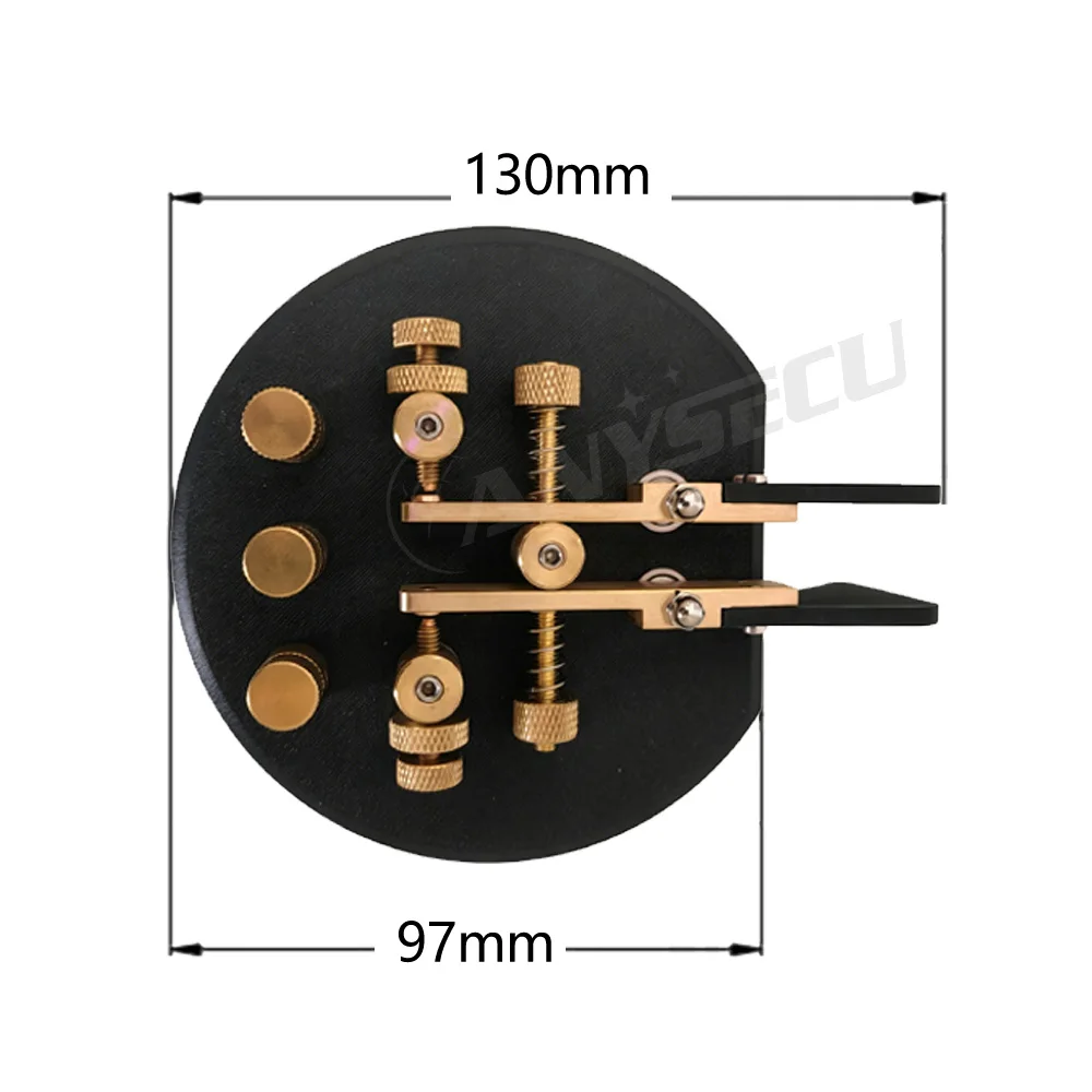 Anysecu CW-500 manipulador CW radioaficionado doble paleta latón