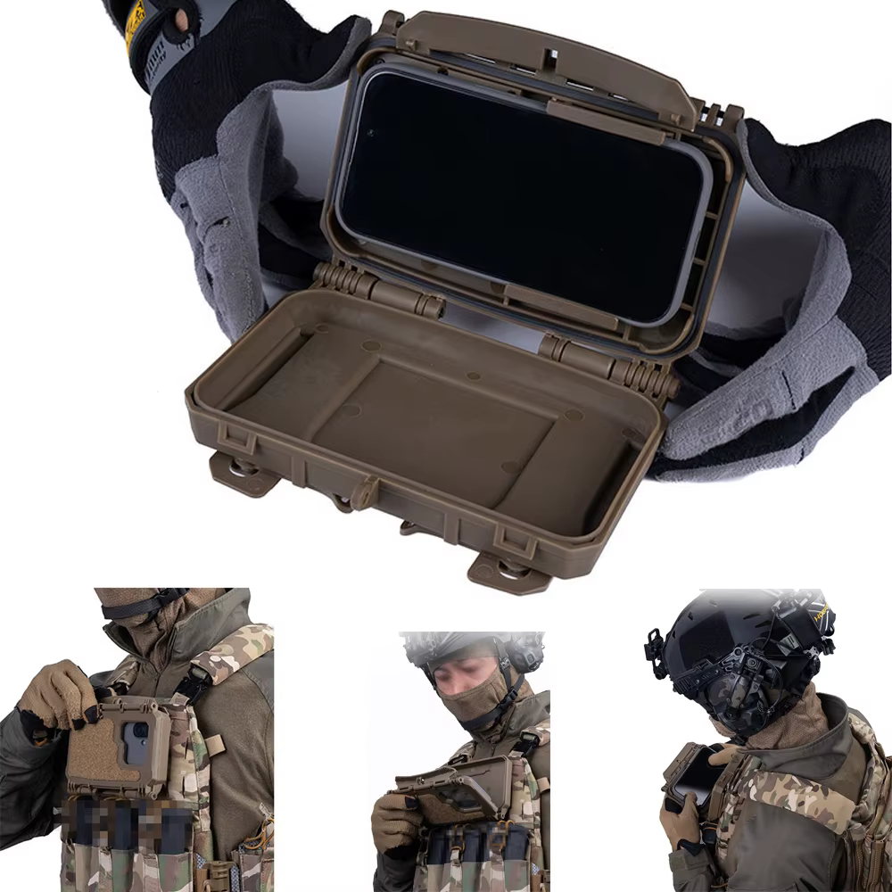 Caja táctica MOLLE de alojamiento para móvil o GPS - imagen 3