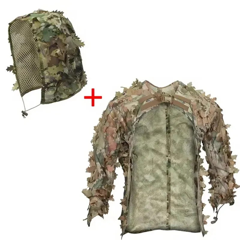 Capa Ghillie camuflaje táctico transpirable para caza - imagen 5