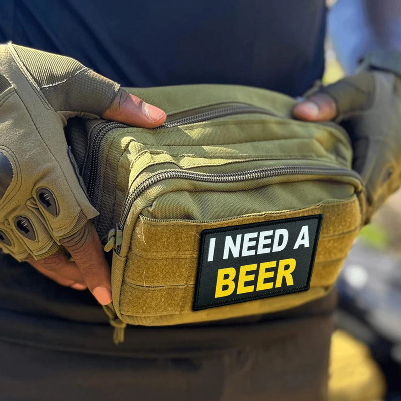 I Need A Beer – Parche táctico velcro para mochila y equipamiento - imagen 2