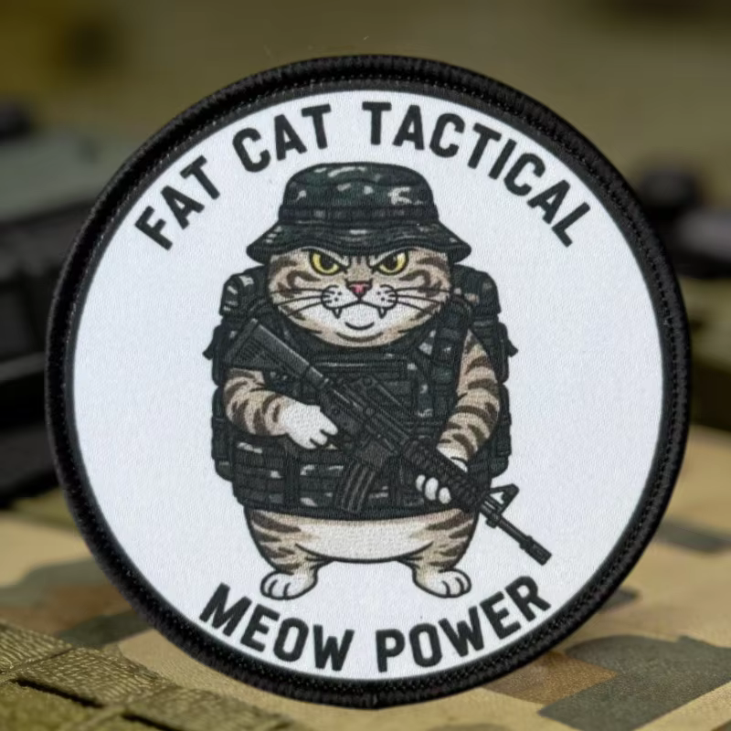 Parche táctico Fat Cat Meow Power con velcro para brazalete - imagen 4