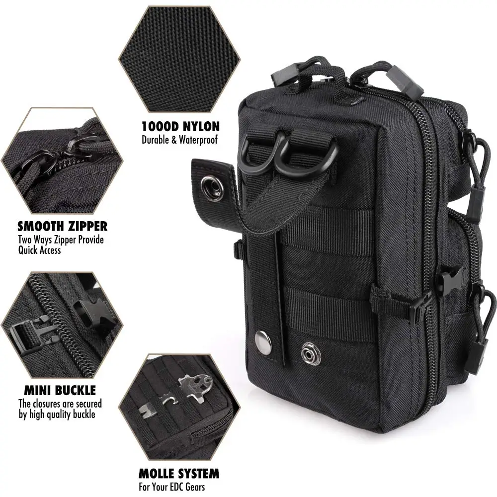 Mini bolsa táctica MOLLE EDC para cintura - imagen 2