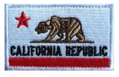 Parche táctico bordado bandera de California moral en velcro, oso - imagen 4