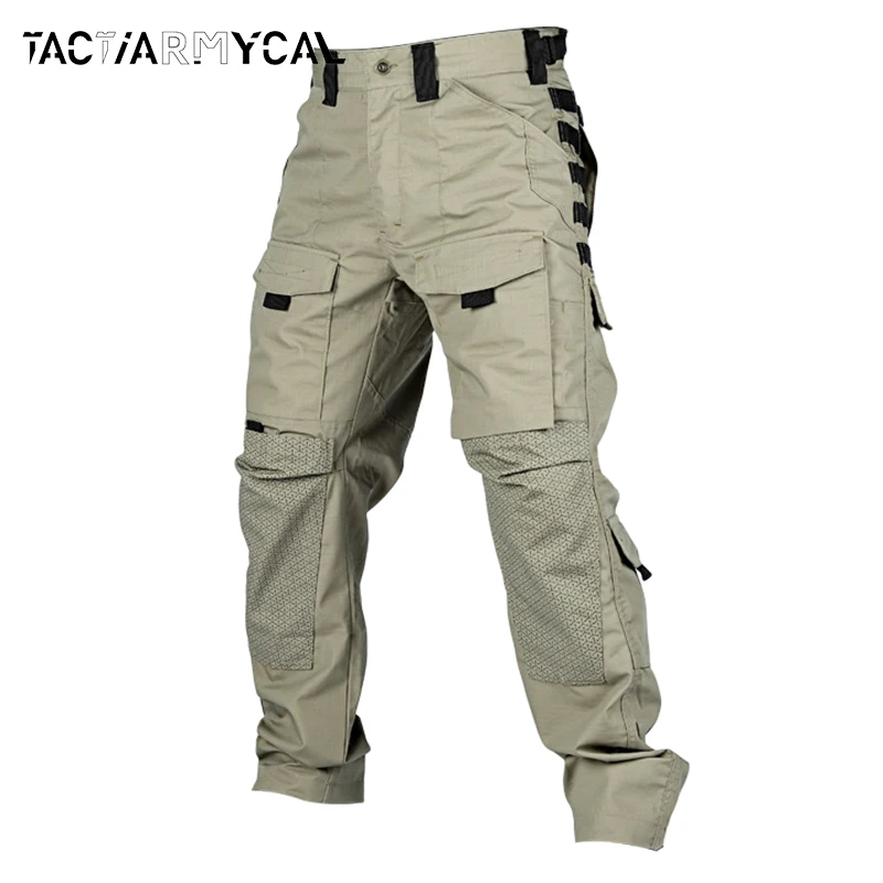 Pantalones cargo tácticos secado rápido multibolsillo para hombre