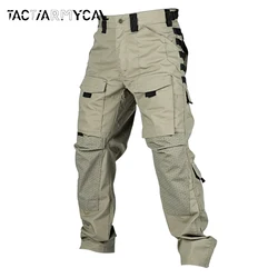 Pantalones cargo tácticos secado rápido multibolsillo para hombre