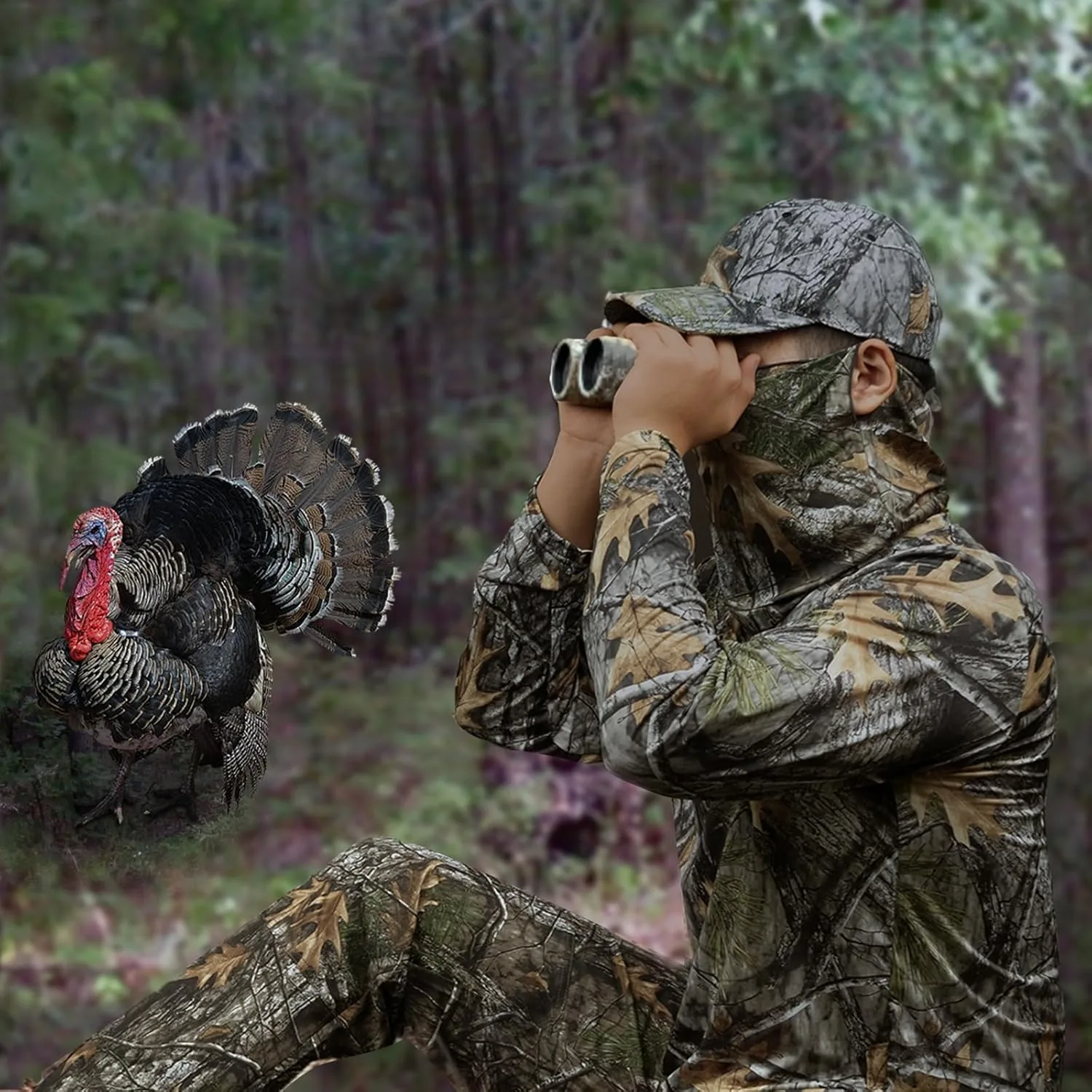 Traje Ghillie transpirable con capucha para caza de pato y ciervo - imagen 4
