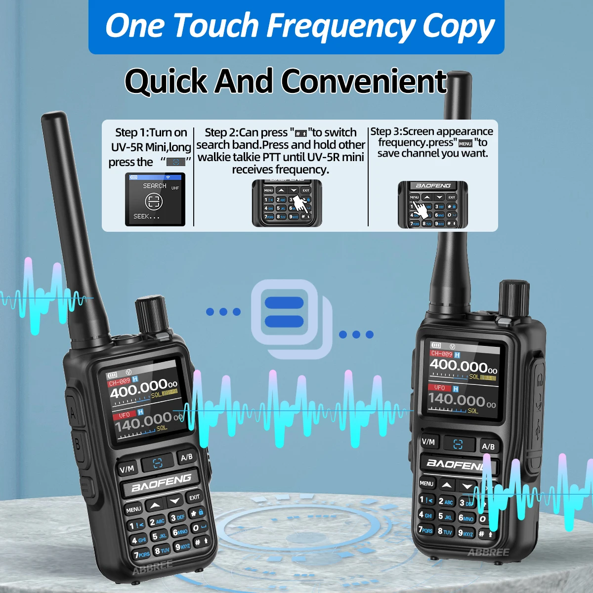 Baofeng walkie talkie mini Bluetooth con programación USB-C - imagen 3