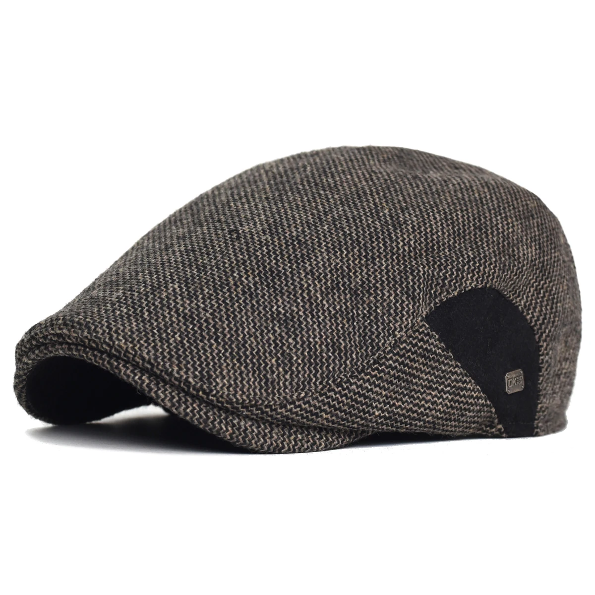 Gorra newsboy hombre a rayas, visera ajustable estilo Gatsby cálida