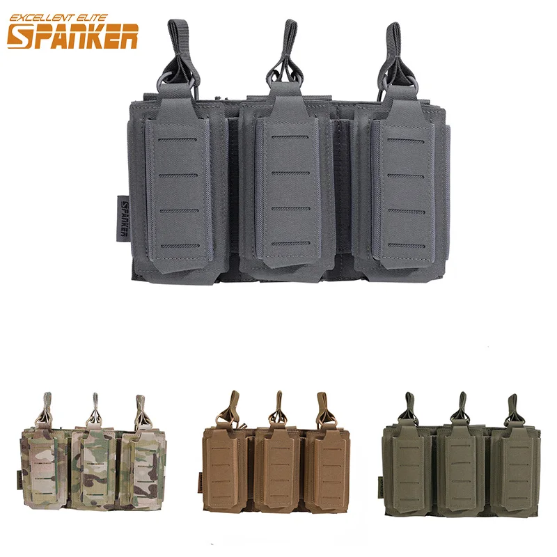 Bolsa portacargadores triple MOLLE – Airsoft M4 M16 AK táctica
