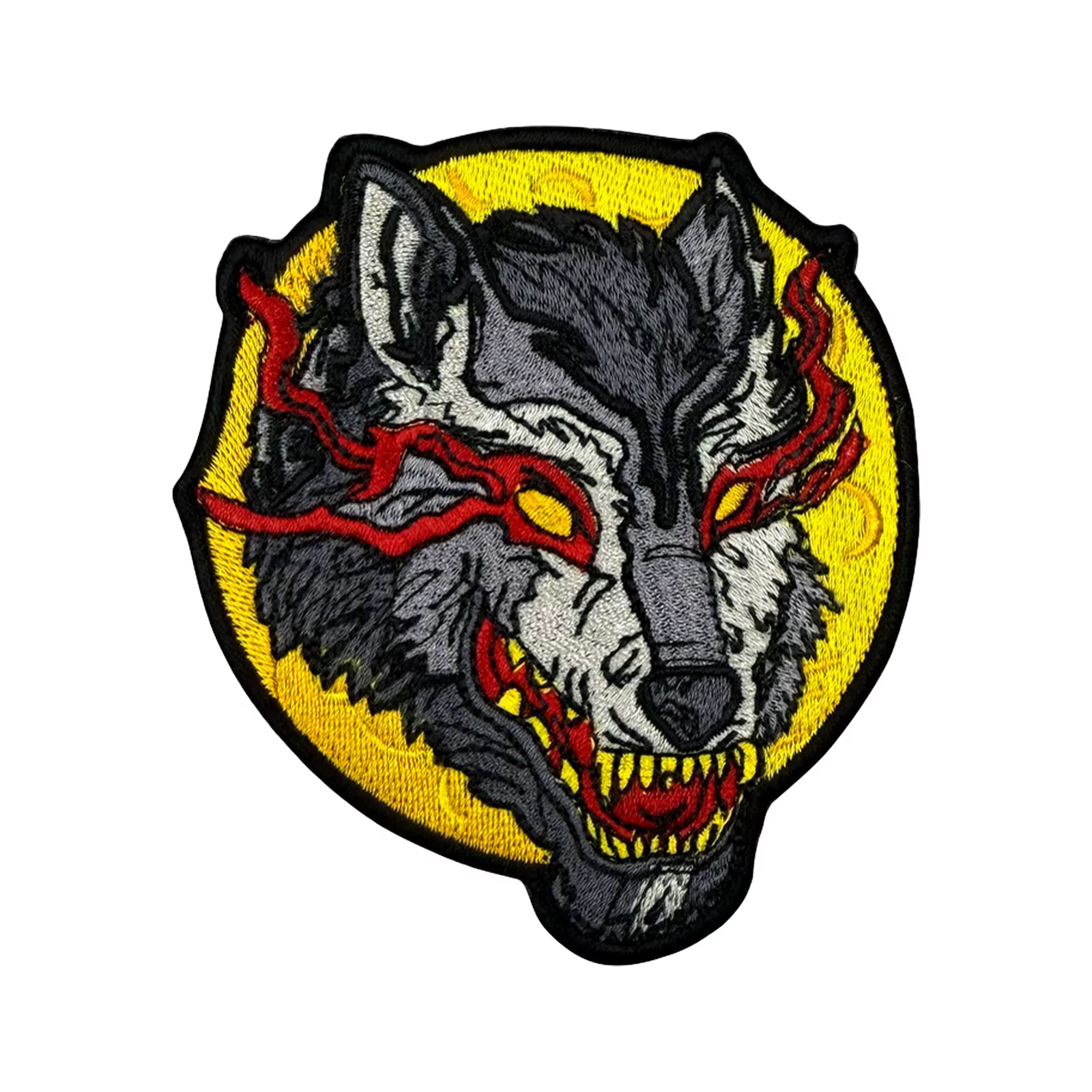 Parche táctico bordado lobo demoníaco con Velcro para MOLLE - imagen 3