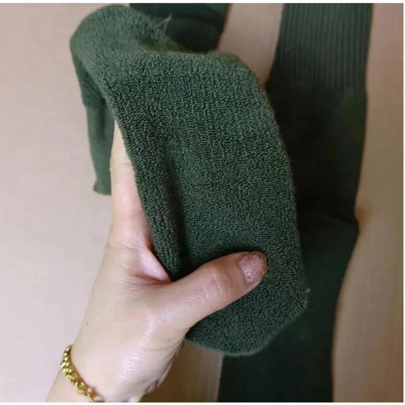 Calcetines militares deportivos verdes hasta la rodilla para hombre - imagen 4