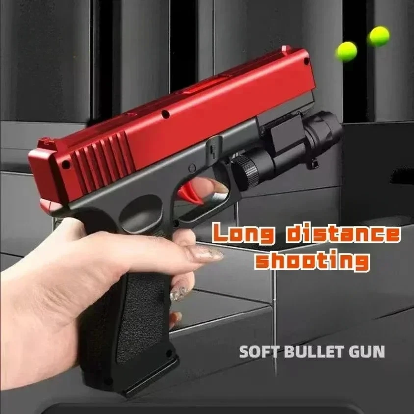 Pistola Airsoft láser CS para niños con cargador inferior manual - imagen 2