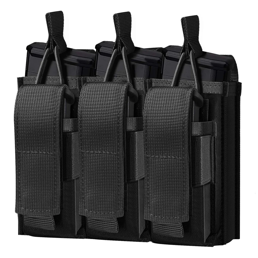 Porta cargadores MOLLE táctica abierta para rifle - imagen 4