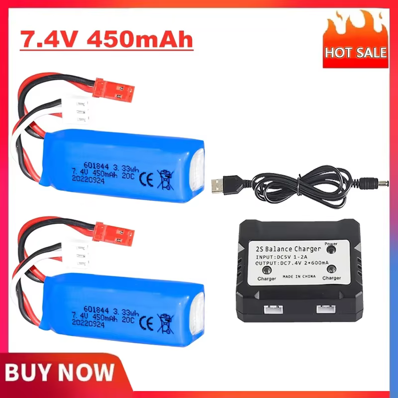 Batería LiPo con conector JST para coches RC de alta velocidad