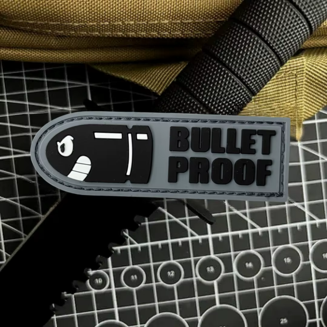 Parche táctico PVC anti-balas insignia velcro MOLLE para mochila - imagen 2