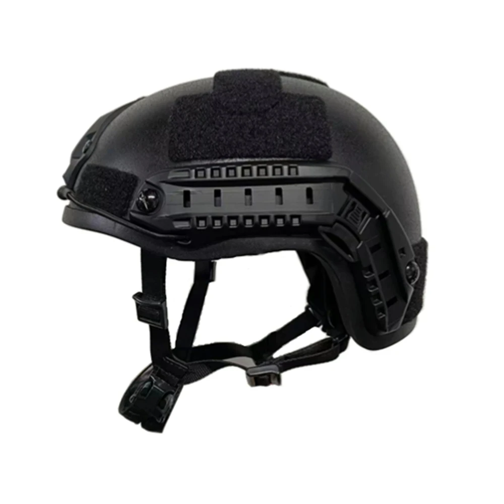 Lateral del casco con rieles y zonas de fijación