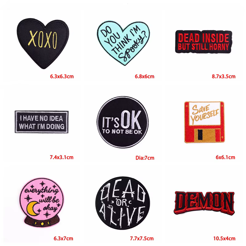 Parche bordado termoadhesivo diseño punk y dibujos animados - imagen 3