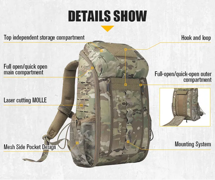 Mochila Emersongear Angel en uso durante actividades al aire libre