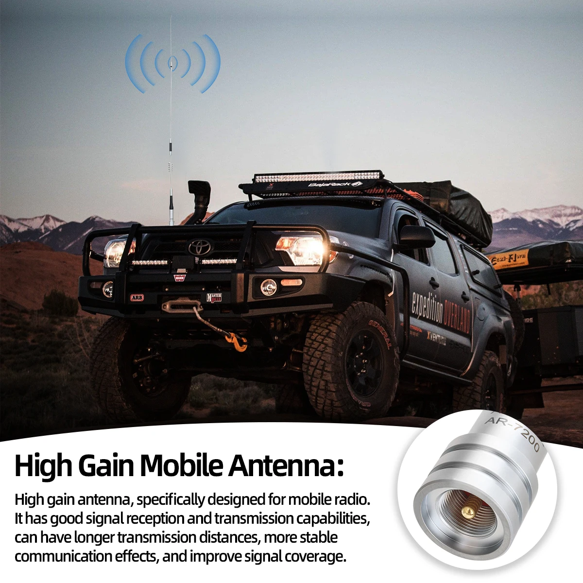Antena ABBREE AR-7200 VHF UHF PL259 alta ganancia para móvil - imagen 4