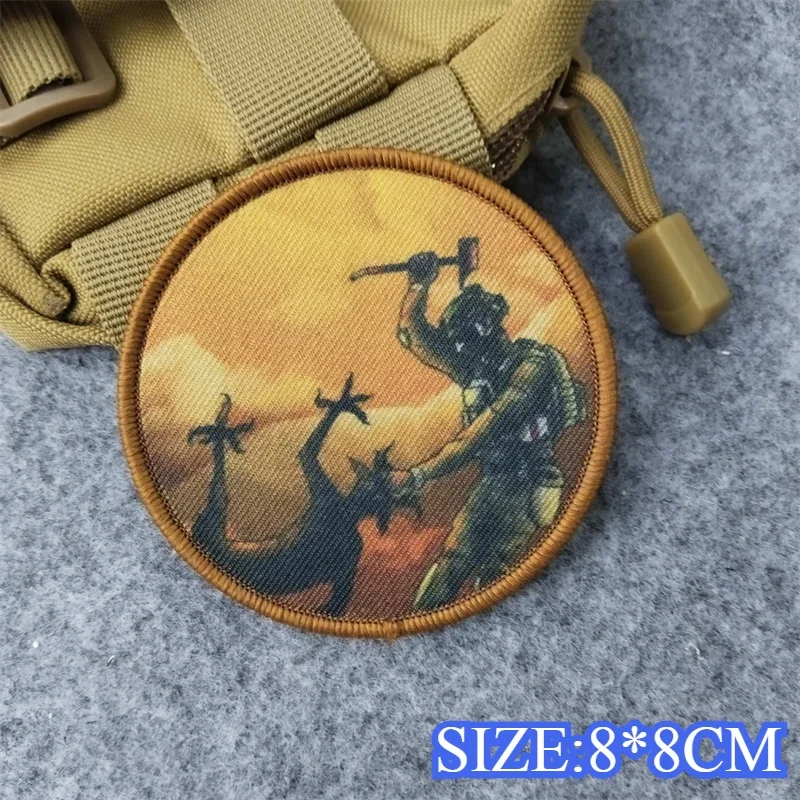 Tankman Reaper Parche Moral Táctico Esqueleto Velcro Mochila Sombrero - imagen 4