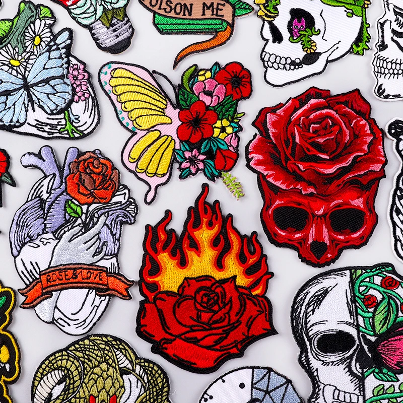Colección de parches punk para ropa DIY