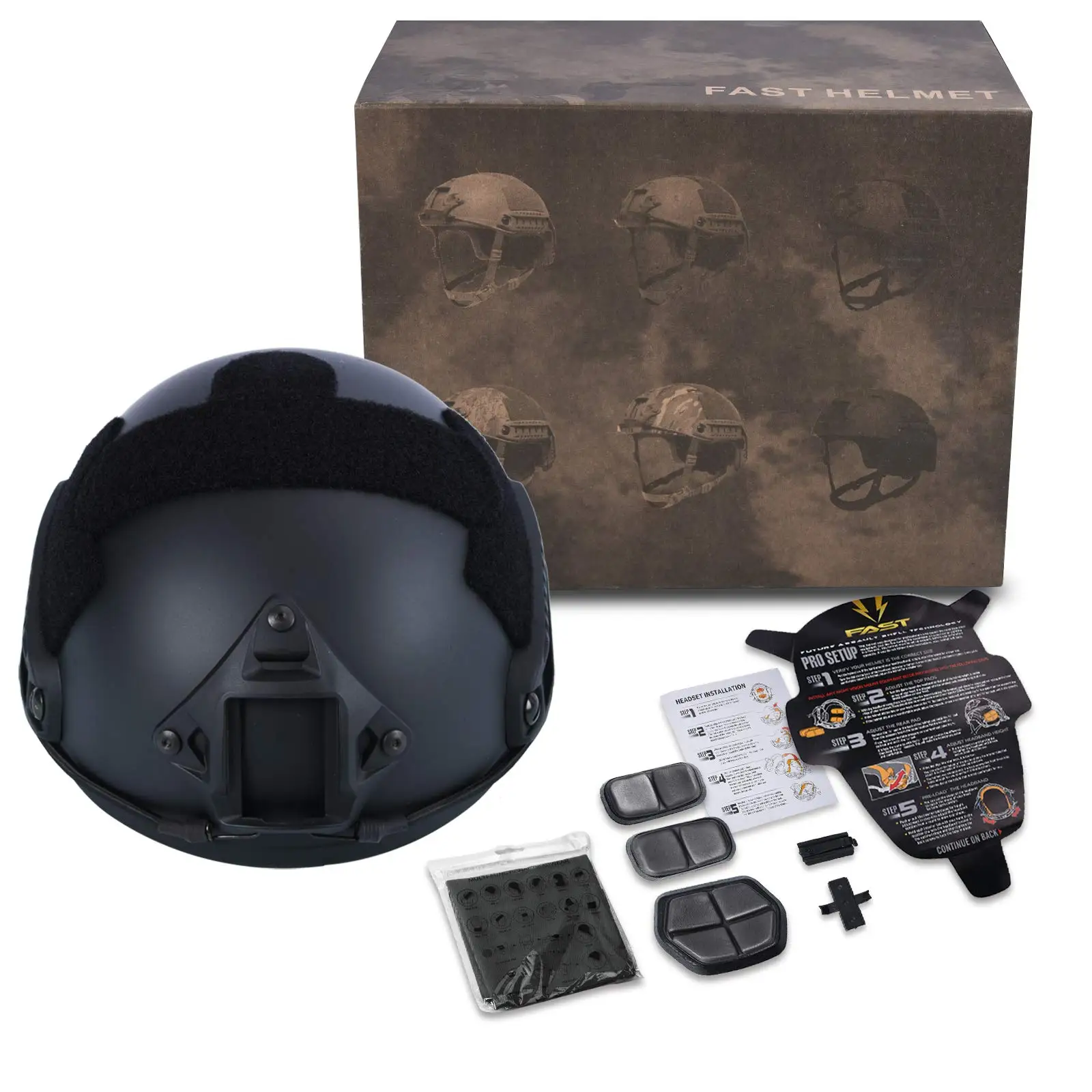 BOOIU MH Base ABS Casco táctico con rieles laterales Airsoft - imagen 5
