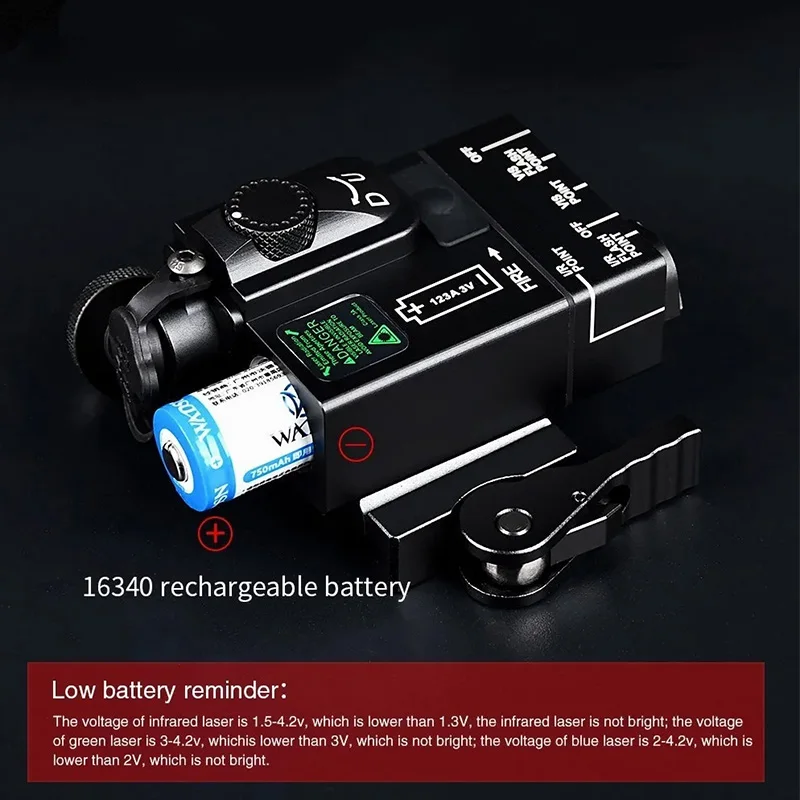 WADSN DBAL-A2 mini luz estroboscópica y láser IR RGB táctica airsoft - imagen 2