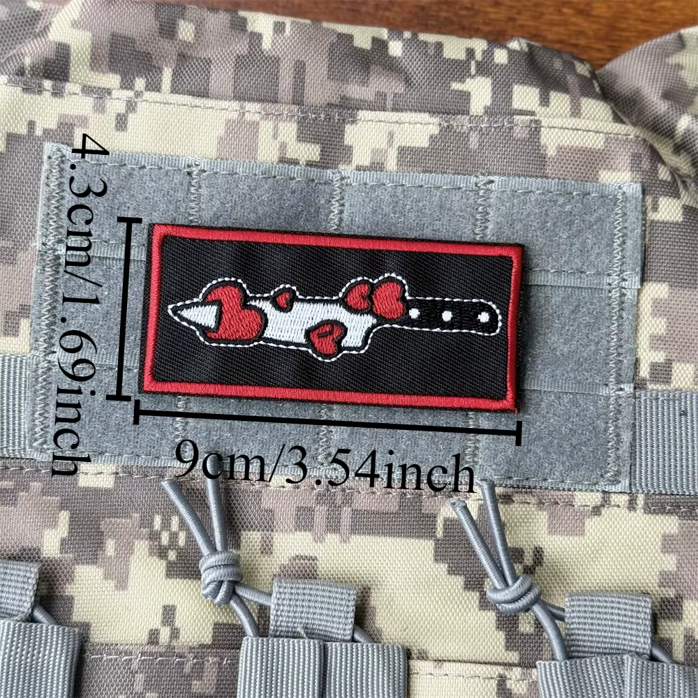 Detalle del parche para fijación con velcro