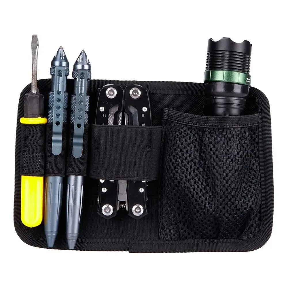 Bolsa organizadora táctica de malla con panel Velcro y ganchos - imagen 2