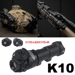 Linterna táctica IR LED K1 de aluminio CNC con carril