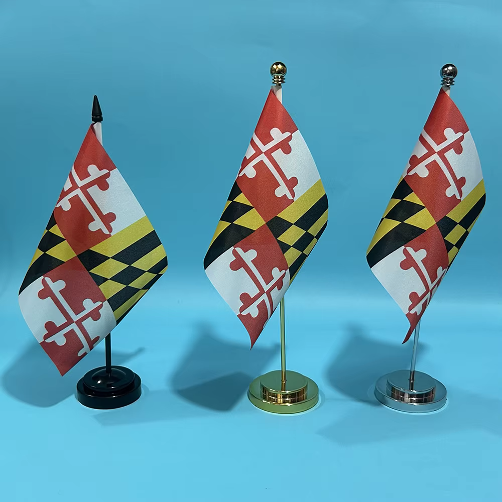 Bandera de Maryland pequeña de escritorio en poliéster - imagen 4