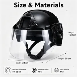 Casco táctico infantil MICH con soporte NVG y luz LED para cosplay