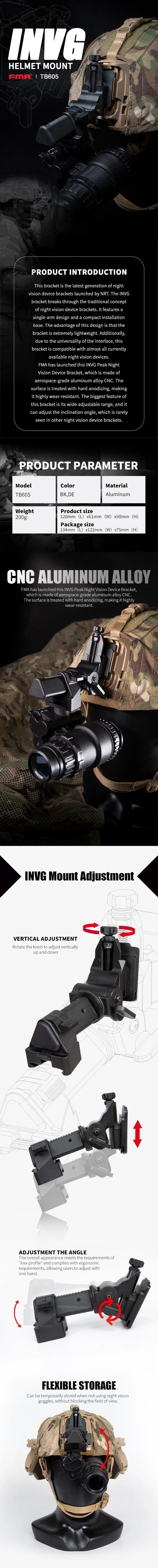 Soporte casco FMA INVG – vista frontal