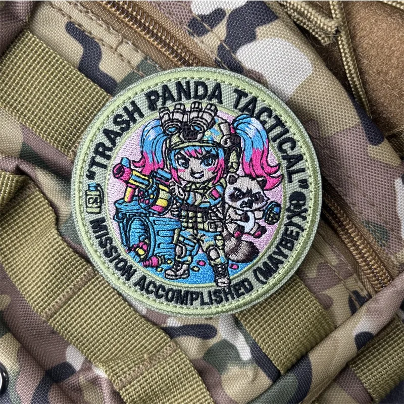 Parche táctico bordado anime militar con gancho y bucle para mochila - imagen 4