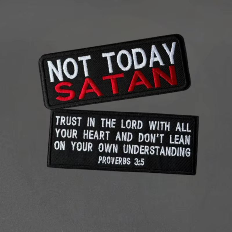 Parche táctico bordado mensaje Hoy No Satanás con Velcro